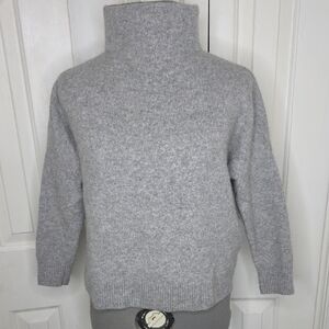 Only Mine Cashmere Mockneck Sweater Luxiurious Soft Size Small Gray